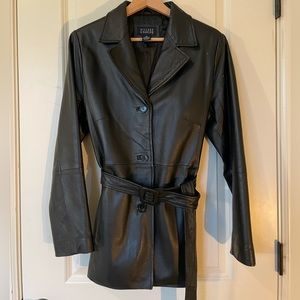 Vintage leather blazer jacket